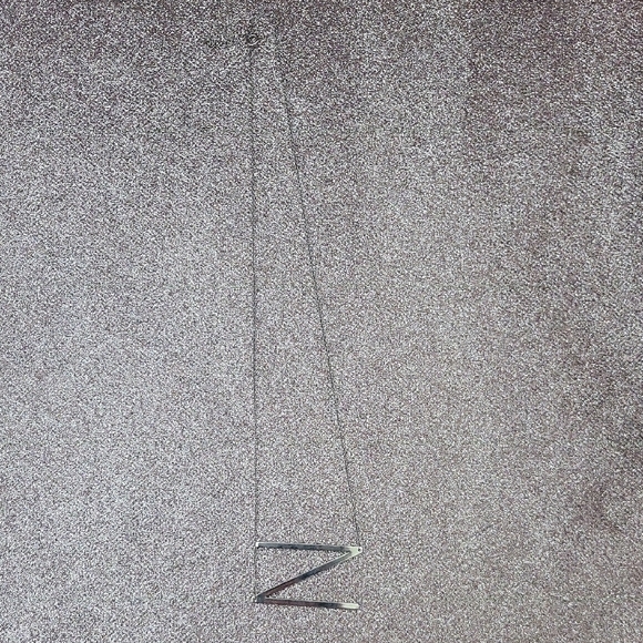 Silver Sideways Letter Pendant Necklace ✨️ Initial N - Picture 3 of 4